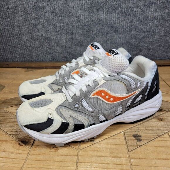 Saucony Azura 2000 Men's 8 S70491 3 Grey Orange Black Running Athletic Shoes - Picture 2 of 13